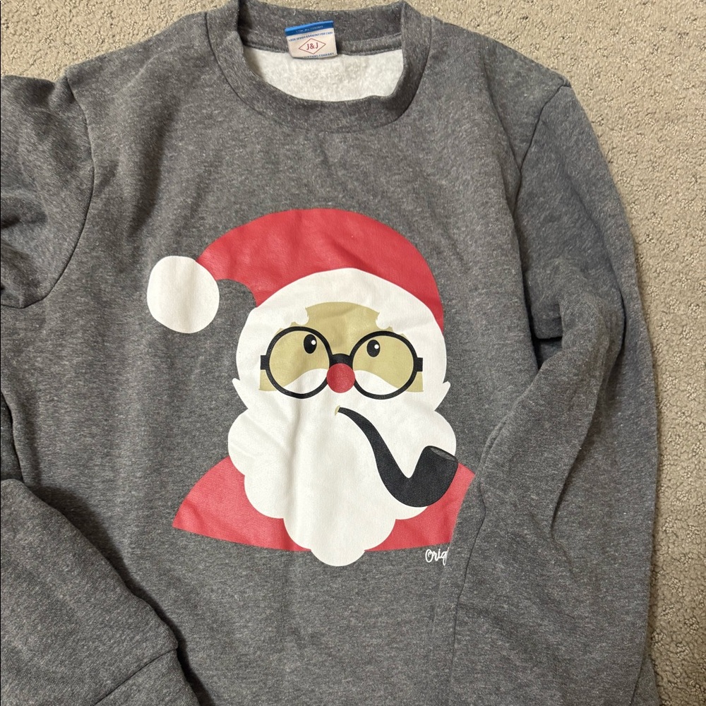Sweatshirt Gray Santa Men